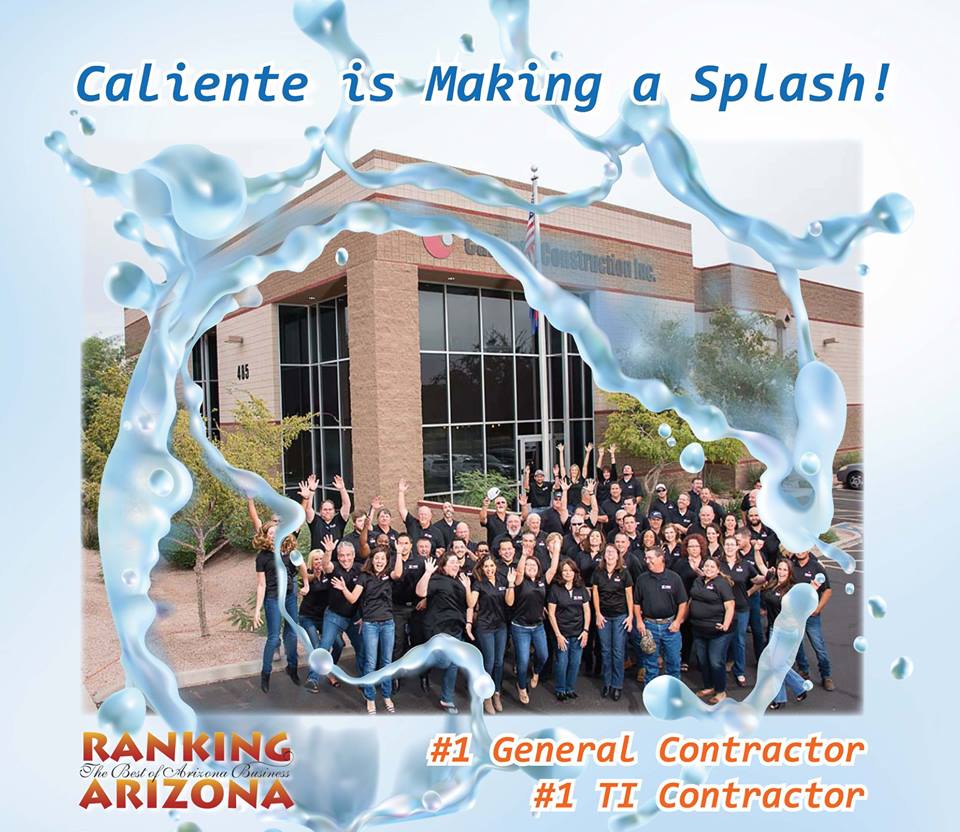 Caliente takes #1 General Contractor and #1 Tenant Improvement Contractor Two-Years in a Row
