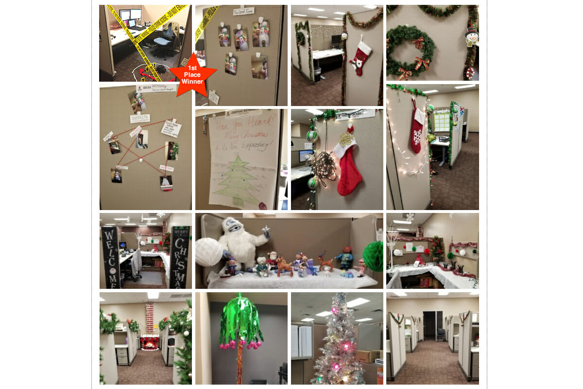 Caliente Construction Holiday Cubicle Winners